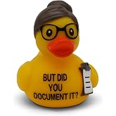 GOOFBALLS Funny Rubber Duck &ndash; Hilarious Decorative Duck for Bathroom, Jeep, Desk, or Gag Gift &ndash; Quirky Collectible with Sarcastic Quote &ndash; Great Gift for Adults, Coworkers, or Friends-Document It