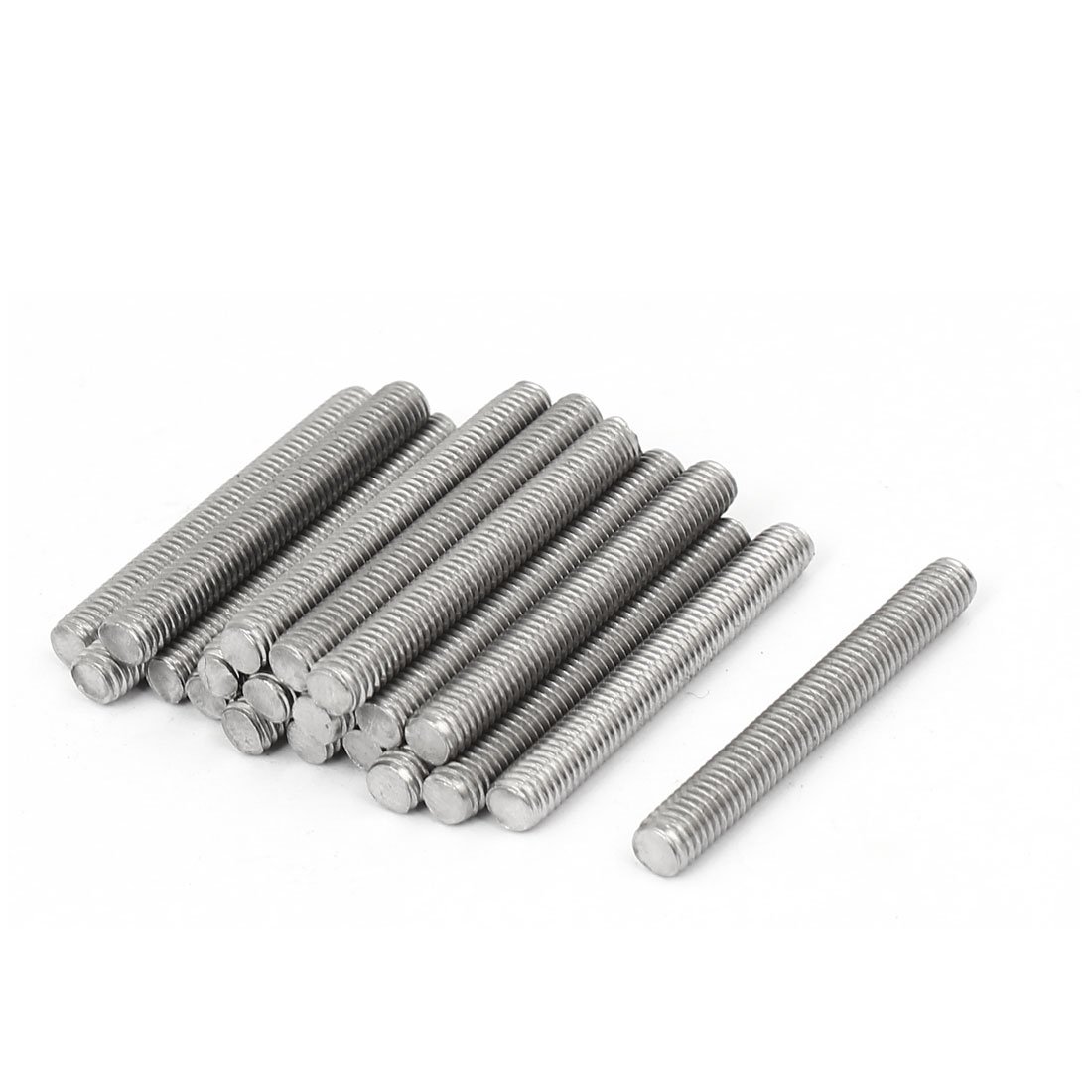 Sourcingmap M5 x 40mm 304 Stainless Steel Fully Threaded Rod Bar Studs Fasteners 20 Pcs