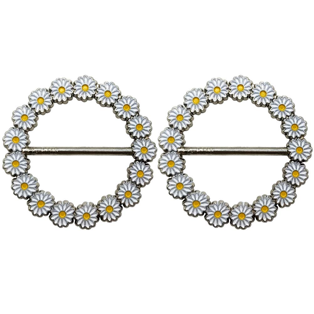 2pcs Scarf Buckle Waist Button Rings Women Elegant Hijab Scarf Accessories Knotted Shirt Neckerchief Buckle