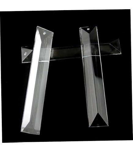 K9 Crystal Chandelier Prisms – 4-Pack Rectangle Hanging Pendants, One Or Two Holes, Multiple Sizes (63mm–150mm), For Lamp Decor & Wedding Decor