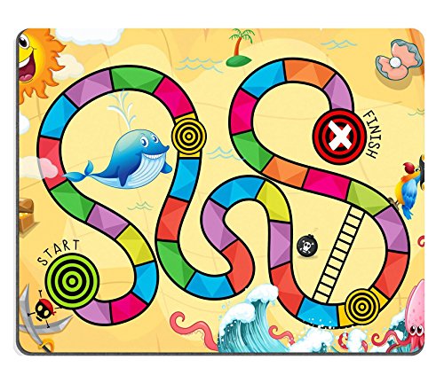 Luxlady Mouse Pad Natural Rubber Mousepad IMAGE ID: 34280754 A colourful pirate boardgame