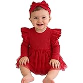 Baby Girl Ruffle Sleeve Romper Dress Outfit Newborn Princess Tulle Dresses Infant Jumpsuit Tutu Skirt Set Clothes