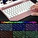 ipad 9.7 Keyboard Case, KINGZE 7 color backlight bluetooth keyboard for new ipad,wireless stand keyboard cover ，case ipad 9.7detachable keyboard smart automatic sleep/weak for iPad Pro 9.7（Rose Gold）