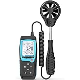 Aicevoos H12 Digital Anemometer Handheld Wind Speed Meter with Extended Wind Sensor, Measures Wind Speed Wind Flow Temperature and Humidity CFM Air Flow Velocity Meter with Big Backlit Screen