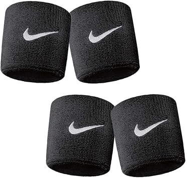 Amazon Nike ナイキ スウッシュ リストバンド 2セット ブラック ホワイト Nnnos 2set Nike ナイキ リストバンド