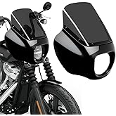 VINTGMT Motorcycle Fairing with 13" Smoke Motorcycle Windshield Quarter Fairing for Harley Street Bob FXBB 2018&ndash;2020 2025 FXBBS 2021&ndash;2024 Softail Standard FXST 2020&ndash;2024
