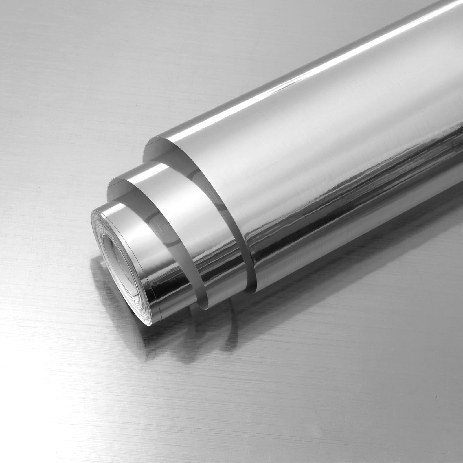Photo 1 of Qianglive Silver Stainless Steel Contact Paper Peel and Stick Metallic Wallpaper Removable Wall Paper for Appliances Decorative Self Adhesive Roll for Kitchen Fridge Dishwasher Cabinets 15.7"x80"