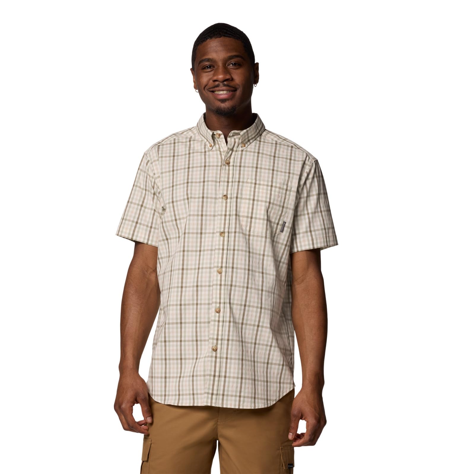 Columbia Men's Rapid Rivers II Short Sleeve Shirt, Safari Multi Gingham, XX-Large Image