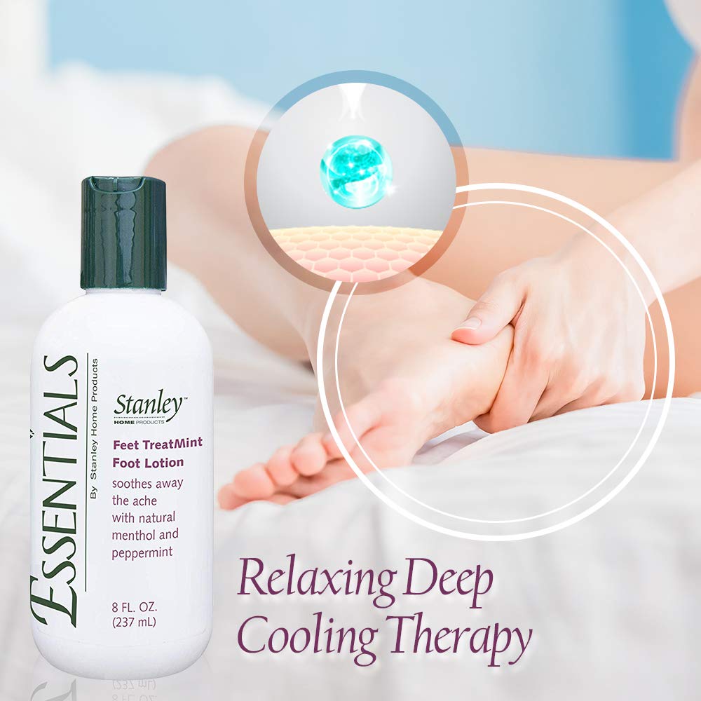 Stanley Essentials Feet TreatMint Foot Lotion 8oz – Moisturizing Foot Cream with Natural Peppermint – Relaxing Pain Relief For Men & Women : Beauty