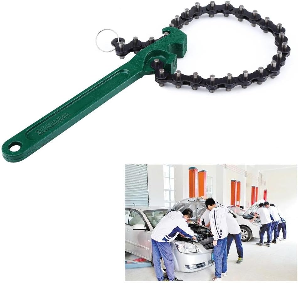 Cl/&eacute; /&agrave; cha/&icirc;ne 12 pouces//8 pouces en option Type de cha/&icirc;ne de voiture Cl/&eacute; /&agrave; filtre /&agrave; essence Cl/&eacute; Outil de retrait r/&eacute;glable 12 inch