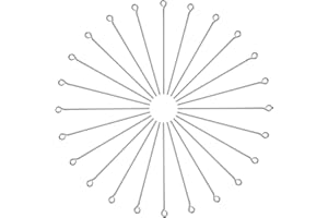 TOAOB THE ONE AND ONLY BABY TOAOB 200pcs Stainless Steel Eye Pins 2 Inch Open Eye Pins Head Pins for DIY Earring Necklace Jewelry Making