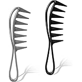 Wide Tooth Comb, 2 Pcs Large Tooth Combs Shark Teeth Hair Combs Curl Comb Durable Plastic Hair Combs Hairstyle Tool for Curly