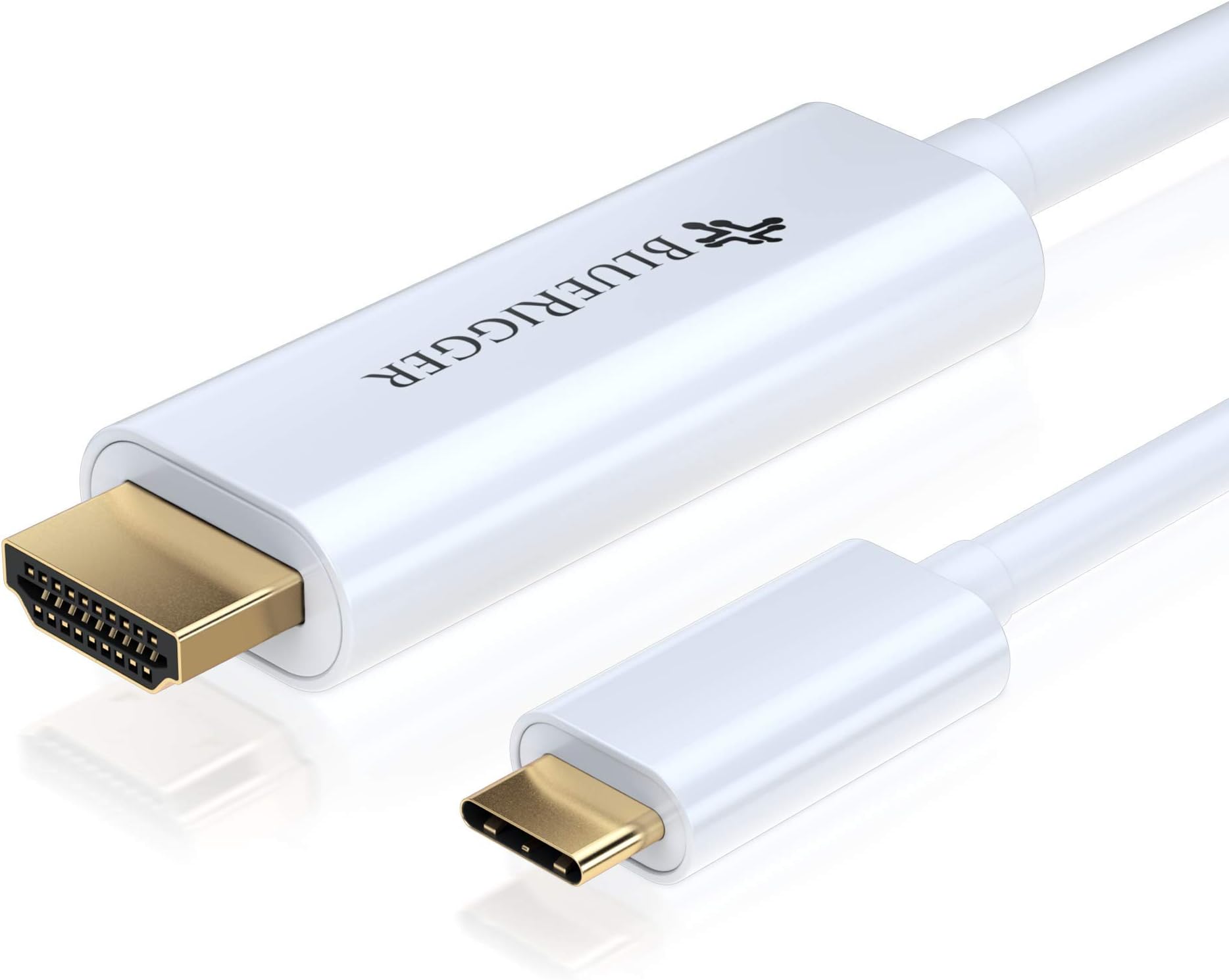 USB C to HDMI Cable, BlueRigger (6ft, 4K 60Hz, USB Type C) – Thunderbolt 3 Compatible with MacBook Pro/Air, iMac, Chromebook Pixel, Samsung Galaxy/Note, Dell, Surface Book