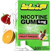 Blip Nicotine Gum 4mg, Fruit Freeze Flavor, 100 Count, Quit Smoking Aid | Polacrilex NRT Gum, Smoking Cessation, Nicotine Replacement Therapy, Craving Relief