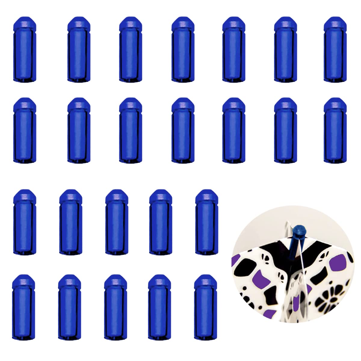 LNQ LUNIQI 24 Pcs Dart Flight Wing Savers Protectors Aluminum Alloy Dart Wing Corrector Fixed 90 Degrees Professional Competition Dart Accessories(Blue)