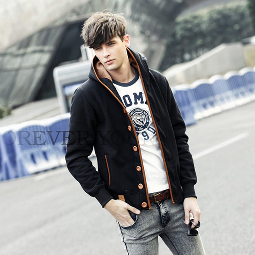 Colors of Rainbow Mens Hoodie Coat Warm 