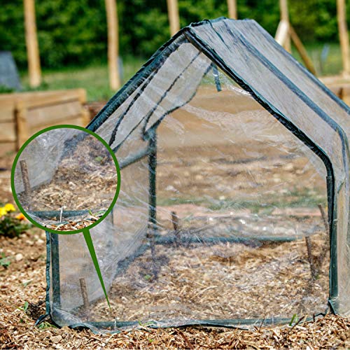 Galvanized Garden Stakes, ZOUTOG 150 Pack 6-inch Landscape Fabric Stakes Staples for Securing Sod Ground/Ground Cover/Pets Fences/Weed Barrier Fabric/tarps/Wires