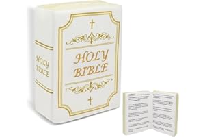 Yelakey Bible Pillow Book Plush That Opens Christian Holy Bible Stuff Religious Party Favors Gifts for Kids for Christening Easter