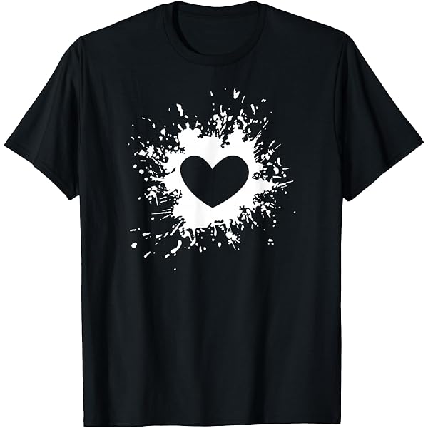 Camiseta Con Estampado De Estrellas Y Corazones De Luna Y Estrellas, Negro, S