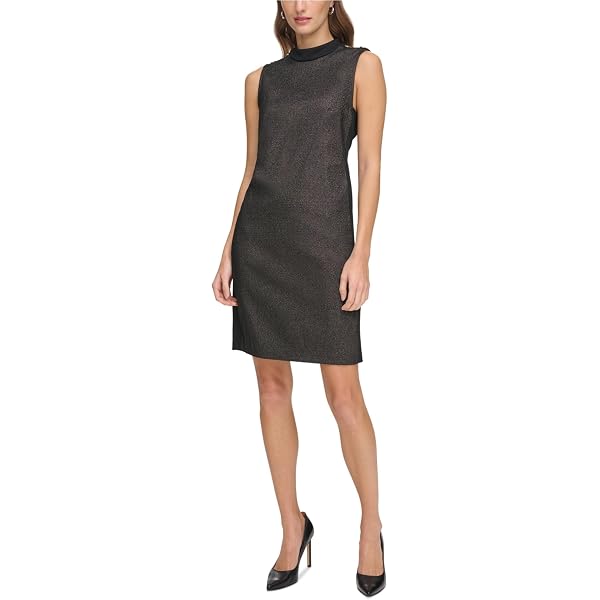 Amazon.com: Tommy Hilfiger Womens Metallic Above Knee Shift Dress Bronze 10  : Clothing, Shoes & Jewelry