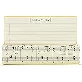 Graphique Flat Note Cards - Musical Stationery Cards with Matching Envelopes and Display Box - Blank Decorative Cards Make Perfect Gifts for Music Lovers - 50 Pack (NT1155MB)