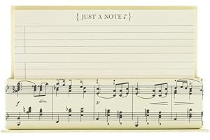 Graphique Flat Note Cards - Musical Stationery Cards with Matching Envelopes and Display Box - Blank Decorative Cards Make Perfect Gifts for Music Lovers - 50 Pack (NT1155MB)