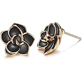 AllenCOCO Rose Flower Stud Earrings for Women Sensitive Ears, Hypoallergenic Cute Gold And Silver Rose Flower Earrings Studs for Women Nickel Free