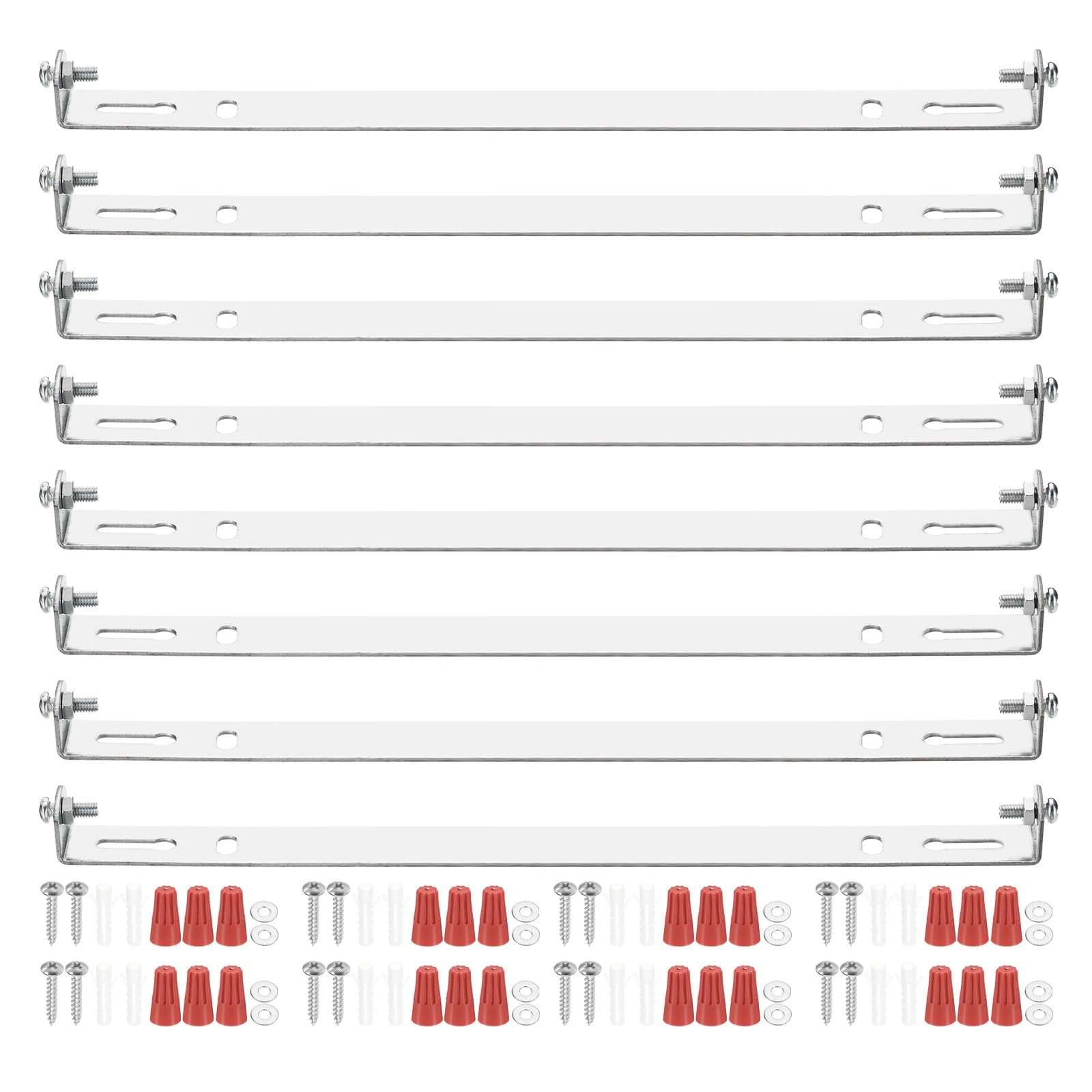 PATIKIL 180mm (7.09") Universal Light Fixture Mounting Bracket Kit, 8 Set Light Crossbar Ceiling Light Plate with Screw for Wall Light Ceiling Light Pendant Chandelier