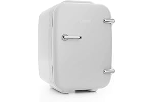 CAYNEL Mini Fridge Cooler and Warmer, (4Liter / 6Can) Portable Compact Personal Fridge, AC/DC Thermoelectric System, 100% Freon-Free Eco Friendly for Home, Office and Car