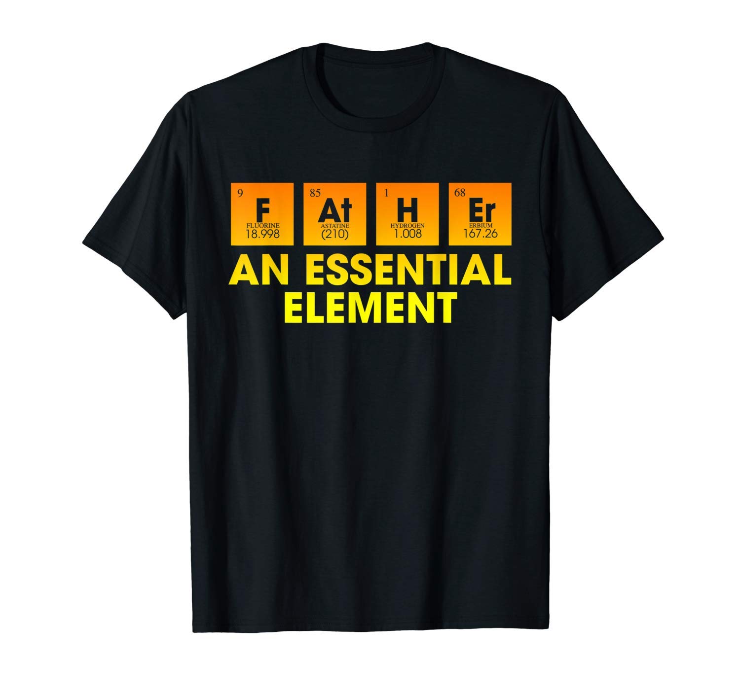 Dad An Essential Elet Father's Day Periodic Table T-shirt S-4 Black