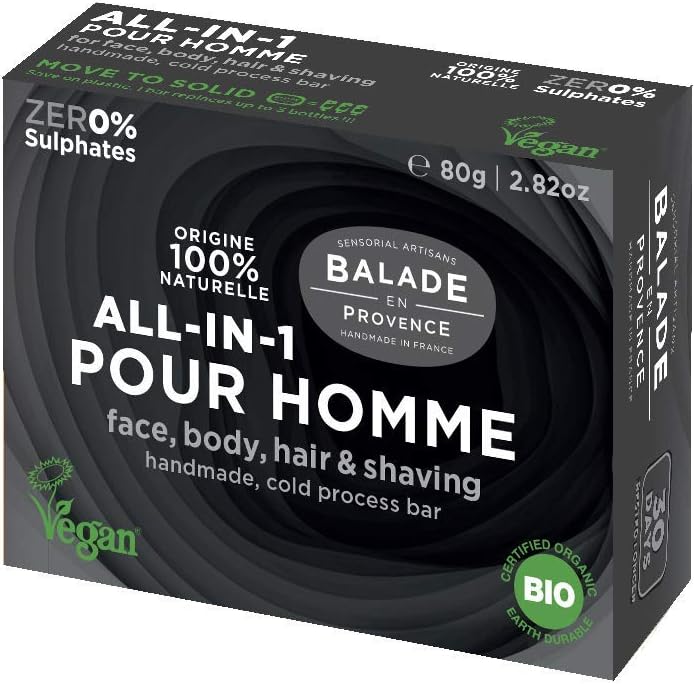 Balade en Provence Organic ALL-IN-ONE Bar, Black, 80 g (Pack of 1) - Image 3