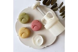 Cute Shaped DIY Mooncake Molds，Mooncake Mold Thickness Adjustable，Hand Press Cookie Dessert stamp Pastry Decoration Tool (1 r