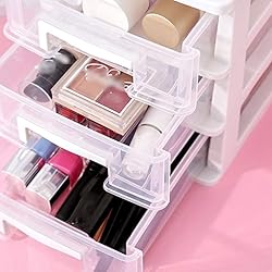 STOBOK Plastic Storage Bins Storage Drawer, 4