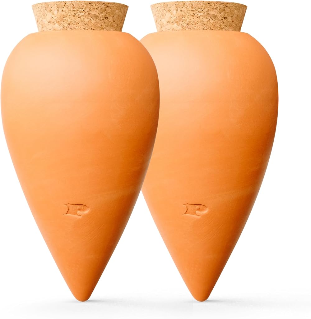 Pepin Oyas 2X Terracotta Planters | Automatic Watering System 25cl