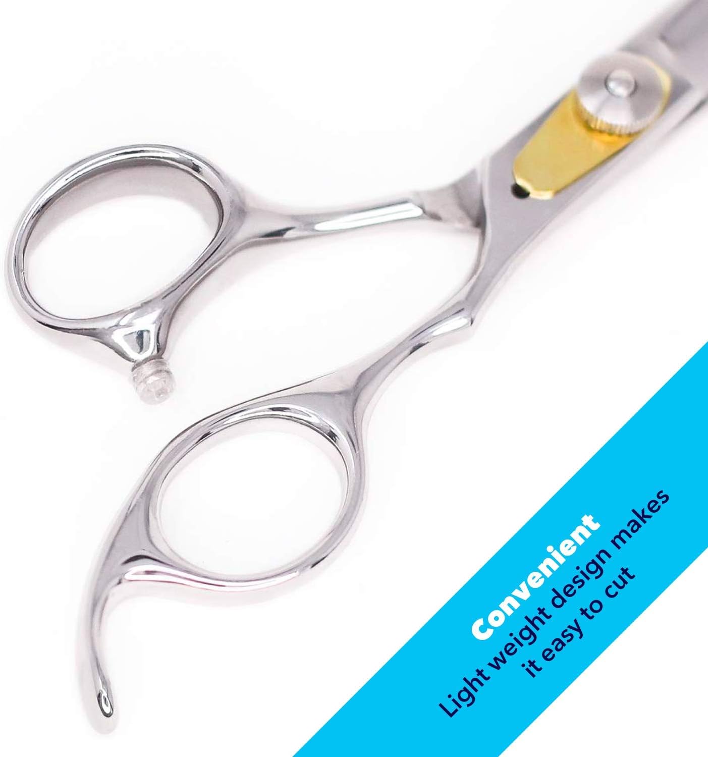 Equinox Hairdressing Scissors- 6.5" Barber Salon Hair Scissor Professional- Sharp Stainless Steel Hairdressers Hair Cutting Shears for Men and Women (Hair Cutting & Thinning Scissors) - Image 5