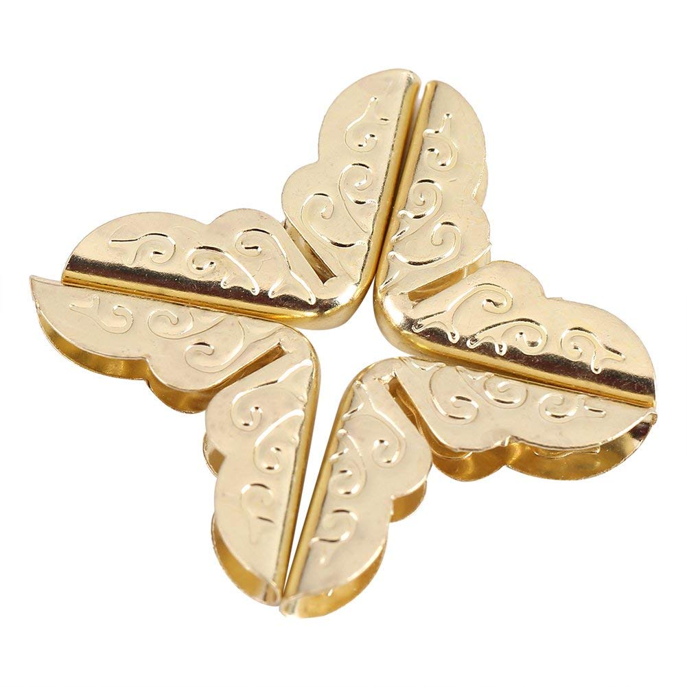 Book Corner Protectors，100pcs Book Corner Protectors for scrapebooking Vintage Photo Album Journal Bronze Color