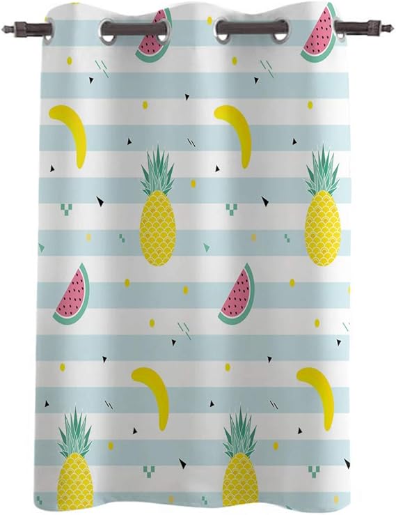Printed House Polyester Window Curtains, Fruits Bananas