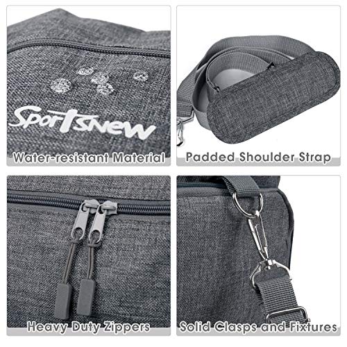 Sports Gym Bag with Wet Pocket & Shoes Compartment, Travel Duffel Bag