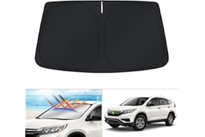 KUST Windshield Sun Shade for 2007-2022 Honda CRV Accessories, Custom Fit CR-V Sunshade Foldable Sun Visor Protector Blocks UV Rays Keep Your Car Cooler
