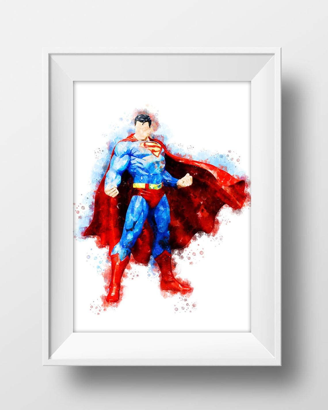 Movie Print Superman Art Art Print Watercolor Painting Superman Watercolor Print Movie Poster Watercolor Art Superman Print Giclée Art & Collectibles Sibawor.id
