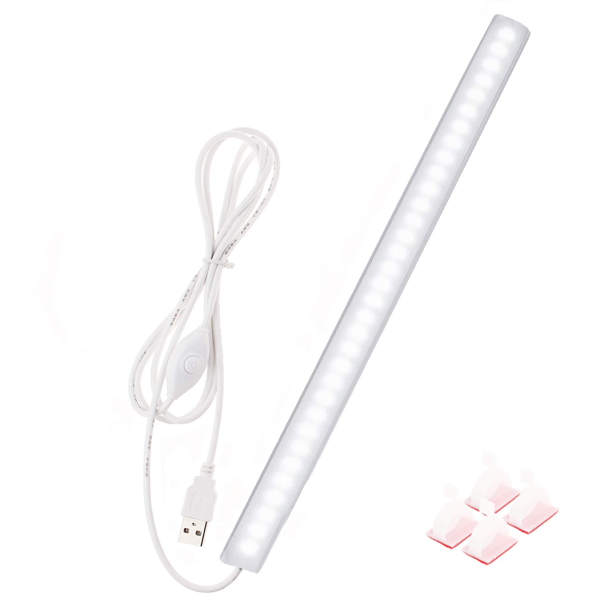 Photo 1 of 12 Inch Under Cabinet LED Light with Memory Function, Cold White 6000K, Slim Dimmable Workbench Light, Without Plug