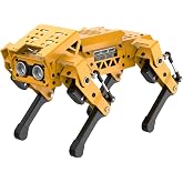 MechDog Robot Dog for Arduino Scratch Python Starter Smart Robot Kit with ESP32 AI Camera, Self Balancing Target Recognition&amp;Tracing Open Source Bionic Quadruped Programming Science Set, Standard Kit
