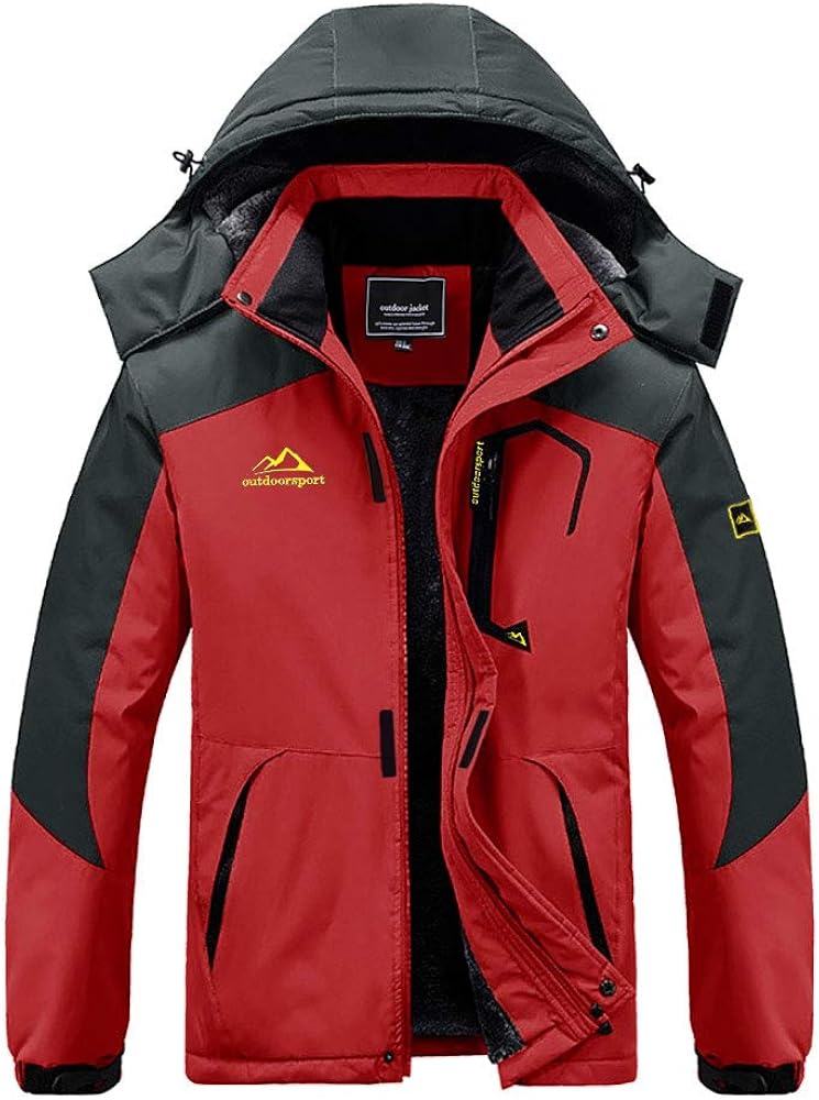BIYLACLESEN Men's Winter Coats Windproof Parka Fleece Lined Ski Snowboard Jacket Windbreaker: Clothing