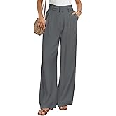 GRACE KARIN Linen Pants Women, Wide Leg High Waisted Palazzo Trousers with Pockets, Business Casual Outfits