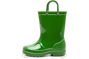 HugRain Toddler Kids Lightweight Adorable Rain Boots