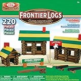 Ideal Frontier Logs 220 Piece Classic Wood Construction Set