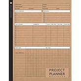 Project Planner Notebook: Project and Task Management Workbook With Checklist and Gantt Chart for Small Businesses. 106 Numbered Pages and Table of Contents