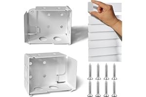 LOFRCIN 2pcs Mini Blind Brackets, Metal Window Blind Brackets, White Window Blinds Headrail Holder Bracket for Low Profile Blinds