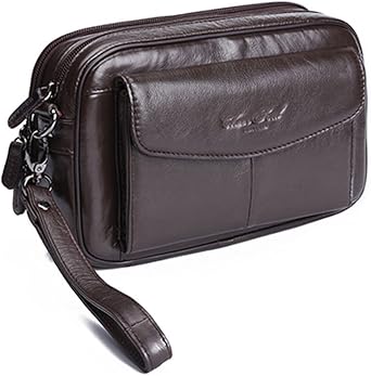mens leather wrist bag