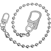 Ahiller Punk Stainless Steel Wallet Chain for Men Women,Heavy Duty Key Chains with Double Locking Security Key Carabiner Clip